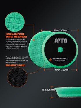 SPTA foam pad close-up showing textured surface for efficient cutting and longevity