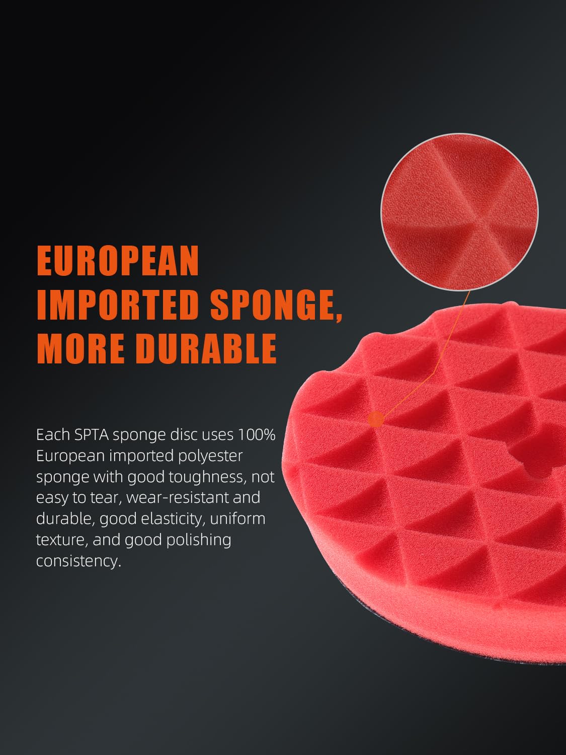 SPTA pads attached to a 6-inch backing plate for quick machine fitment