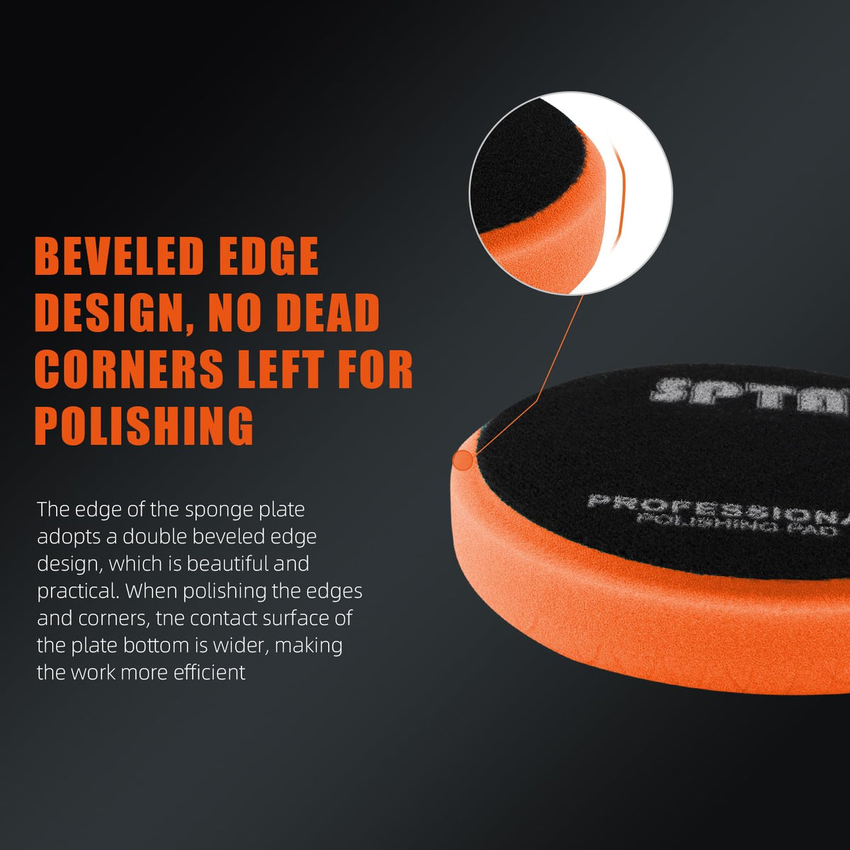 SPTA pads mounted on polisher in use demonstrating efficient correction