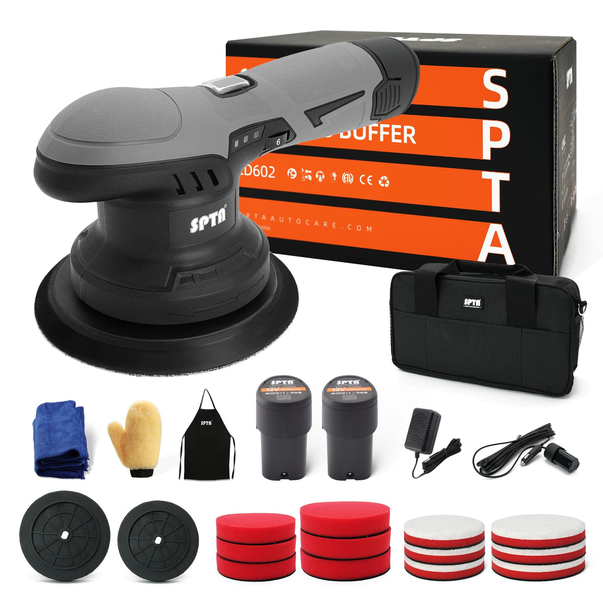 SPTA polisher front view showing controls and compact design for easy handling