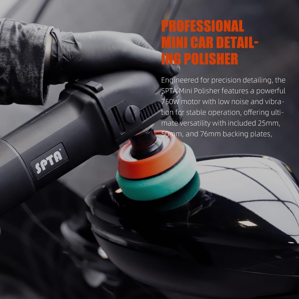 SPTA polisher in workshop lifestyle showing professional-grade performance