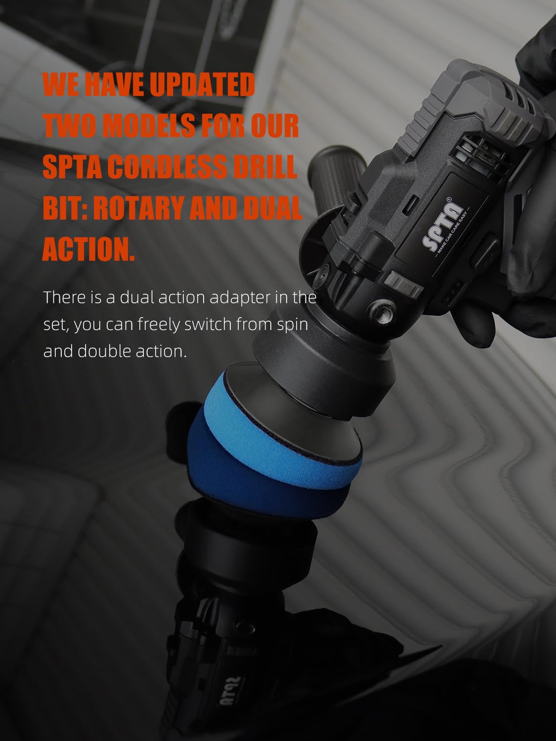 SPTA handheld size comparison illustrating portable cordless convenience