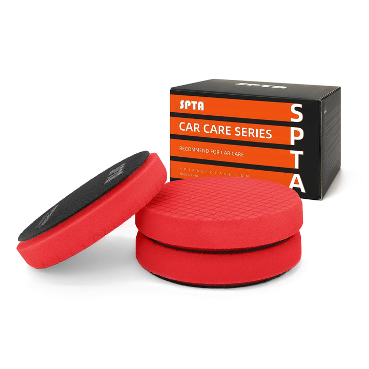 SPTA Red T10 pad front view showing clean finish and even surface for glossy results