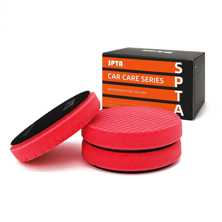 SPTA red pad front packaging showing three pads and product branding for quick identification and convenience