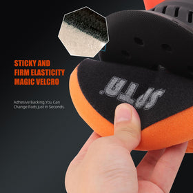SPTA sanding discs with backing plate showing sanding versatility and surface prep