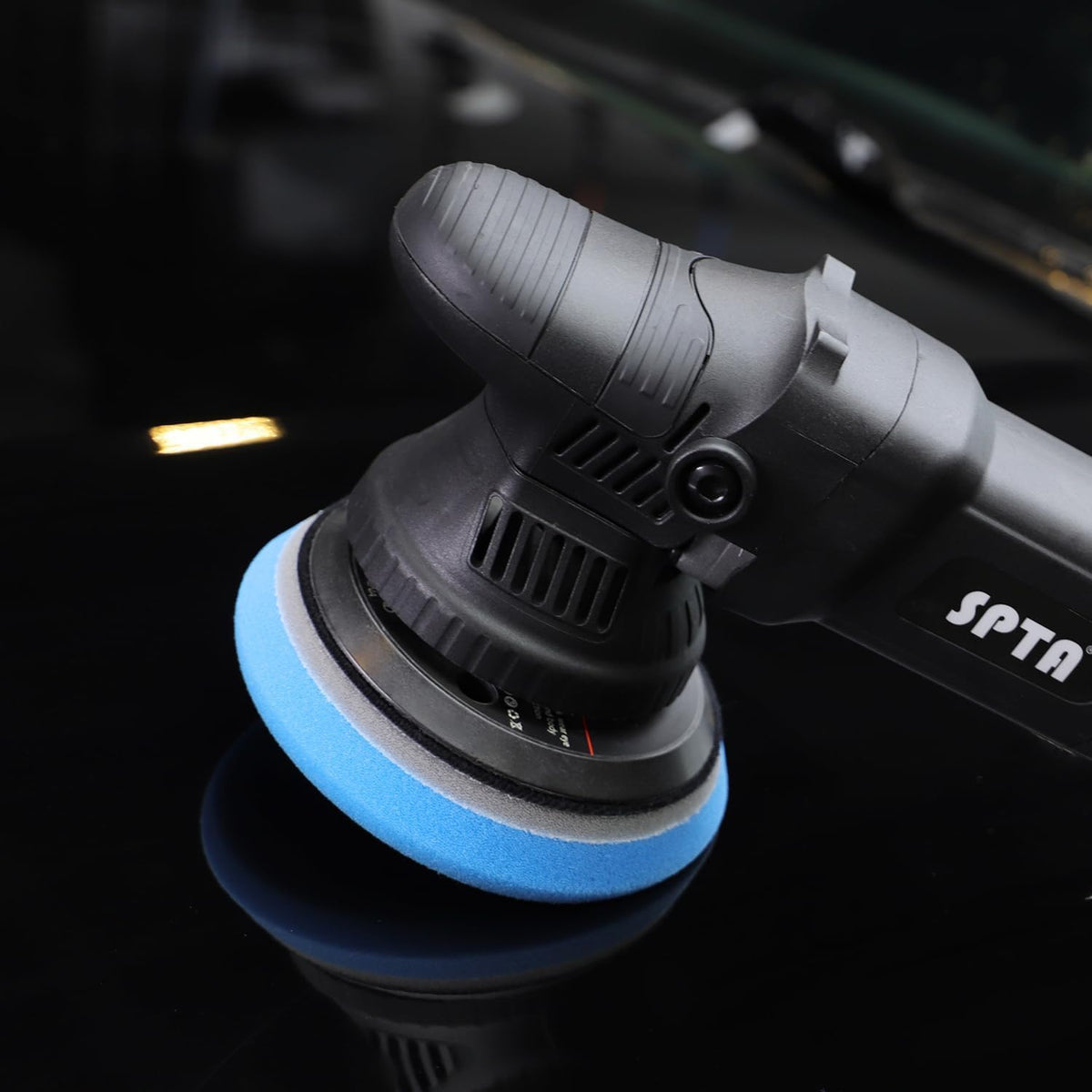 SPTA pads beside 5-inch backing plate for size and compatibility clarity