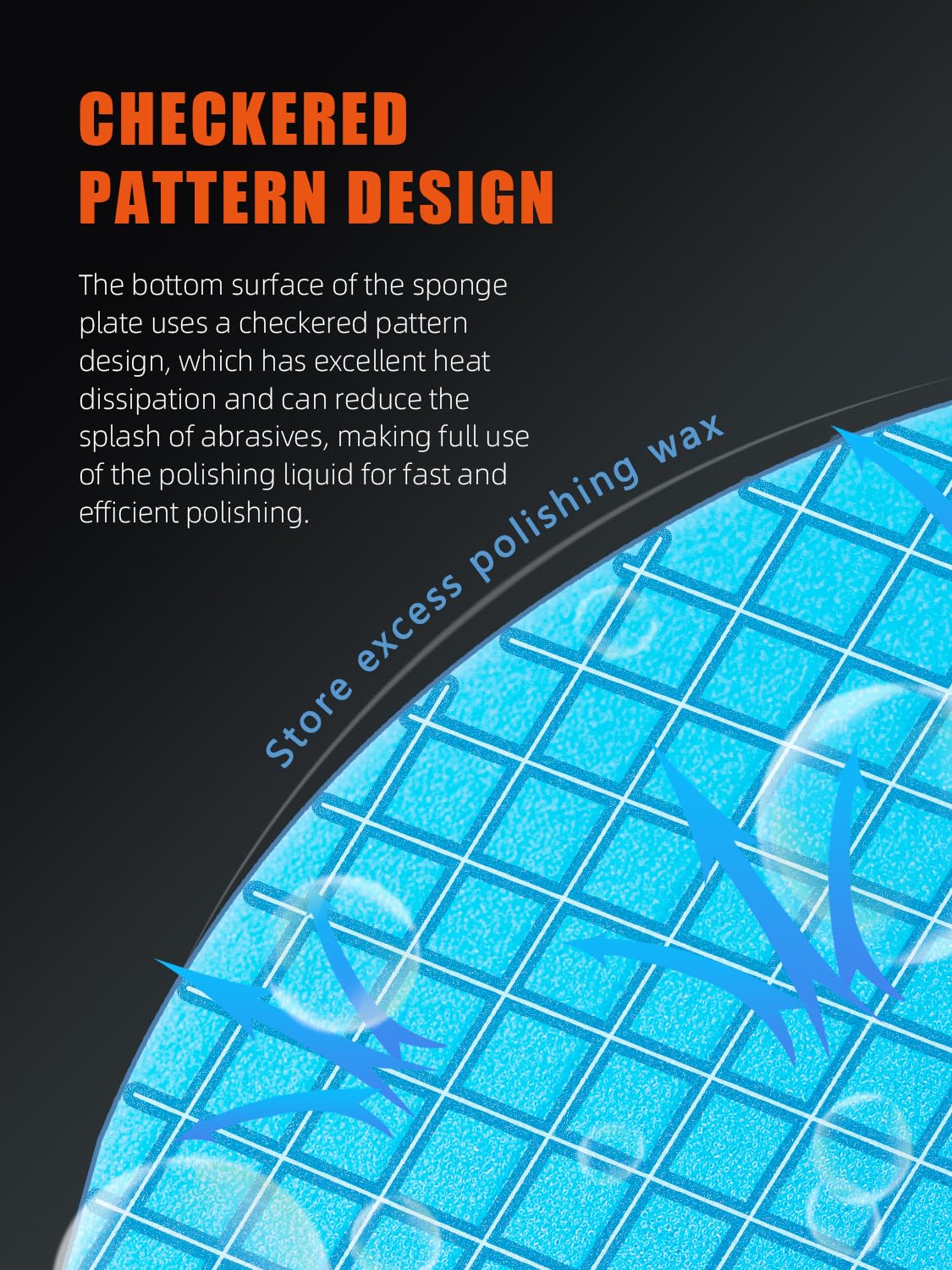 SPTA pads next to a hand for scale, compact 3-inch size for tight areas