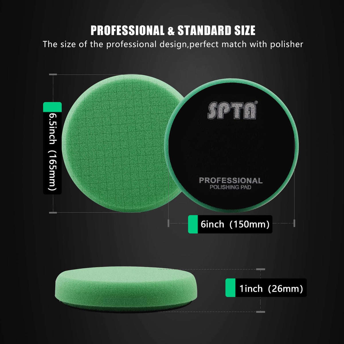 SPTA foam texture close-up highlighting dense polyurethane pores for aggressive cutting and durability