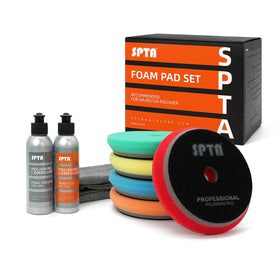 SPTA before-and-after car hood polish showing improved gloss and clarity