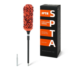 SPTA wheel brush front view showing full head and shaft for fast cleaning