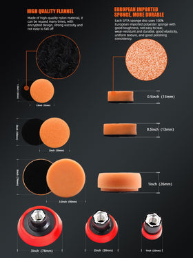 SPTA wool pad detail highlighting aggressive cutting fiber for heavy defect removal