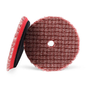 SPTA front view of 5-inch wool pad shows durable construction and fast cutting