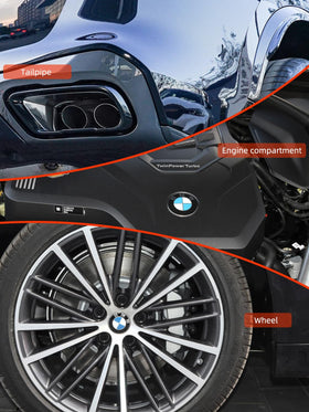 SPTA brush scrubbing wheel spokes and inner barrel, removes brake dust effectively