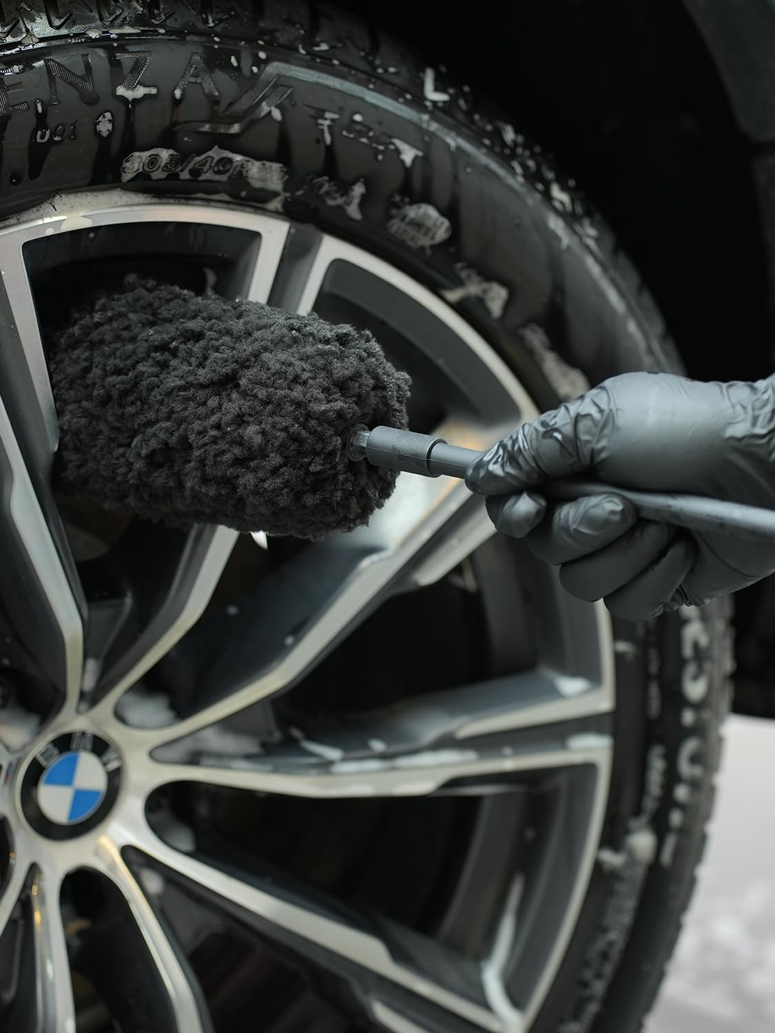 SPTA brush in garage cleaning wheels, ideal for detailers and DIYers