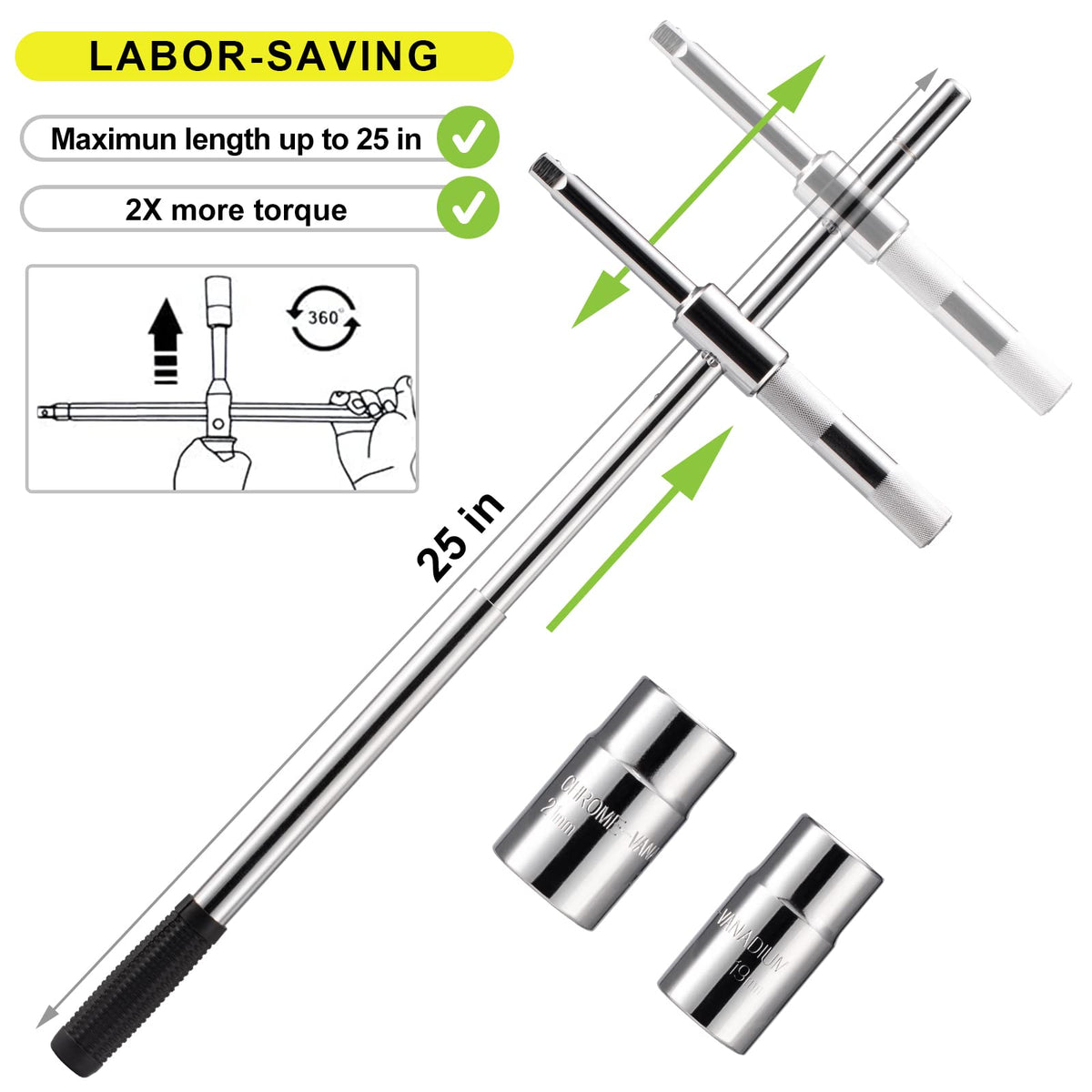 Spurtar extended handle detail displaying extra leverage advantage