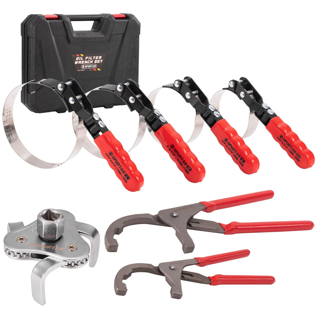 Spurtar front of kit case showing organized tools and portability benefit