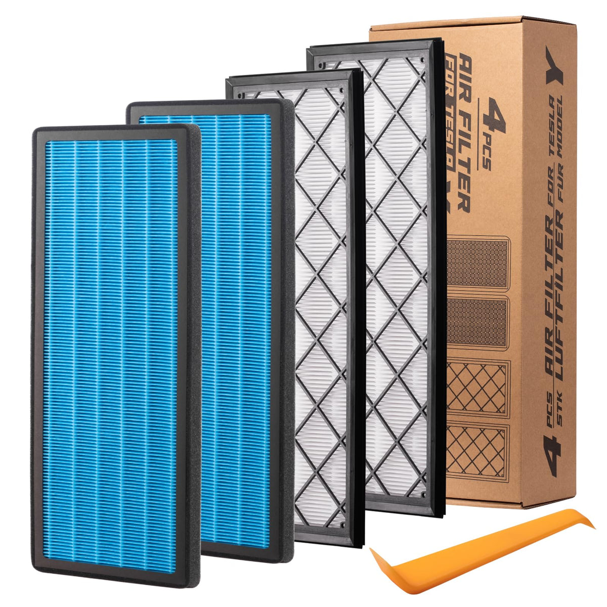 Spurtar front packaging showing filter set and compatibility, highlights easy replacement