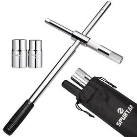 Spurtar front view of lug wrench kit showing compact storage benefit