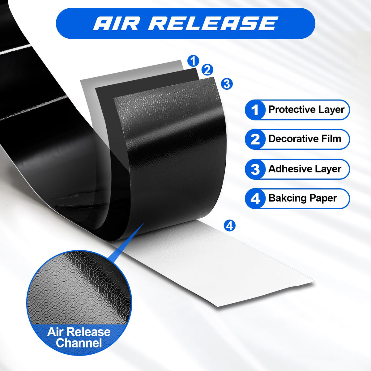 Spurtar vinyl on door pillar showing alignment and seamless trim coverage benefit