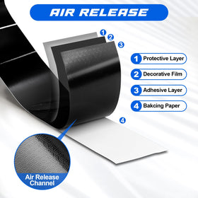 Spurtar vinyl on door pillar showing alignment and seamless trim coverage benefit
