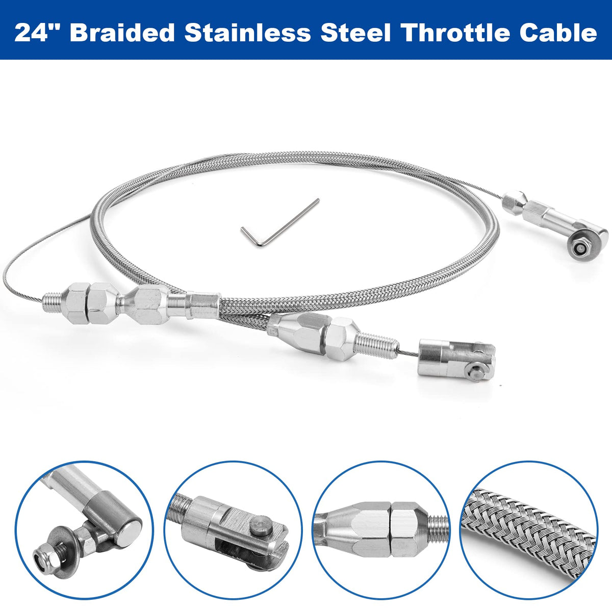 Spurtar 24 inch cable next to ruler showing accurate length for most applications benefit