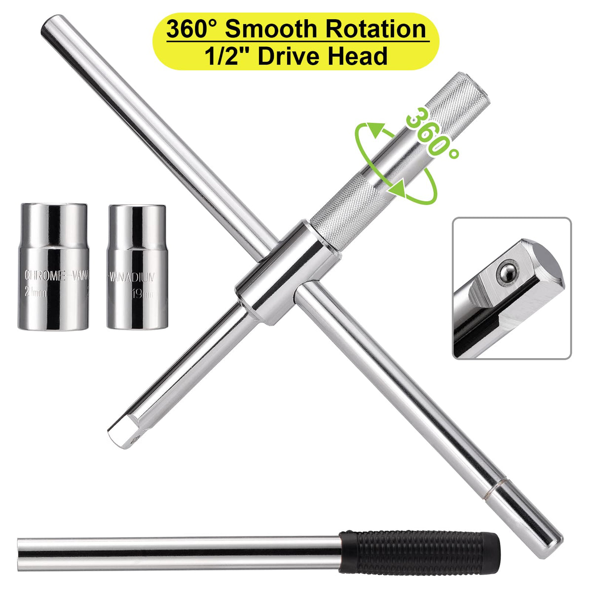 Spurtar double-ended 17/19mm and 21/23mm sockets showing fit versatility