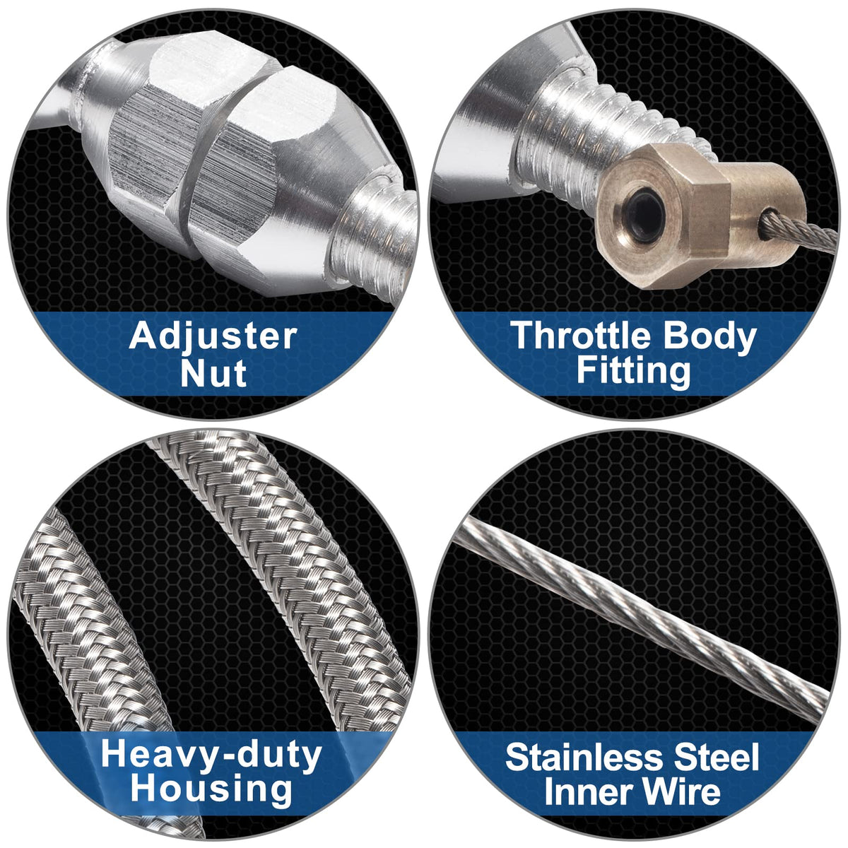 Spurtar aluminum fittings detail illustrating secure, fray-resistant connections