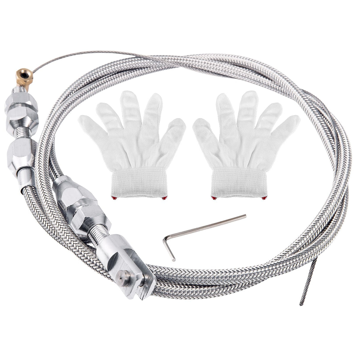 Spurtar front packaging showing complete throttle cable kit and tools for easy install