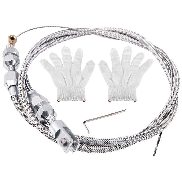Spurtar front packaging showing complete throttle cable kit and tools for easy install
