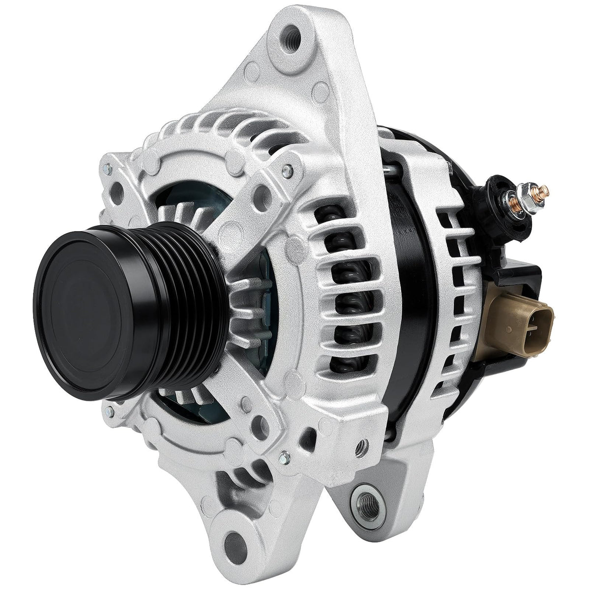 srosant alternator front view showing compact, direct-fit design and improved reliability