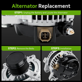 srosant alternator label and part numbers clearly displayed for correct cross-referencing