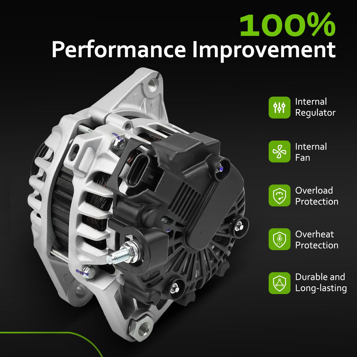 srosant alternator beside ruler showing scale and exact replacement size