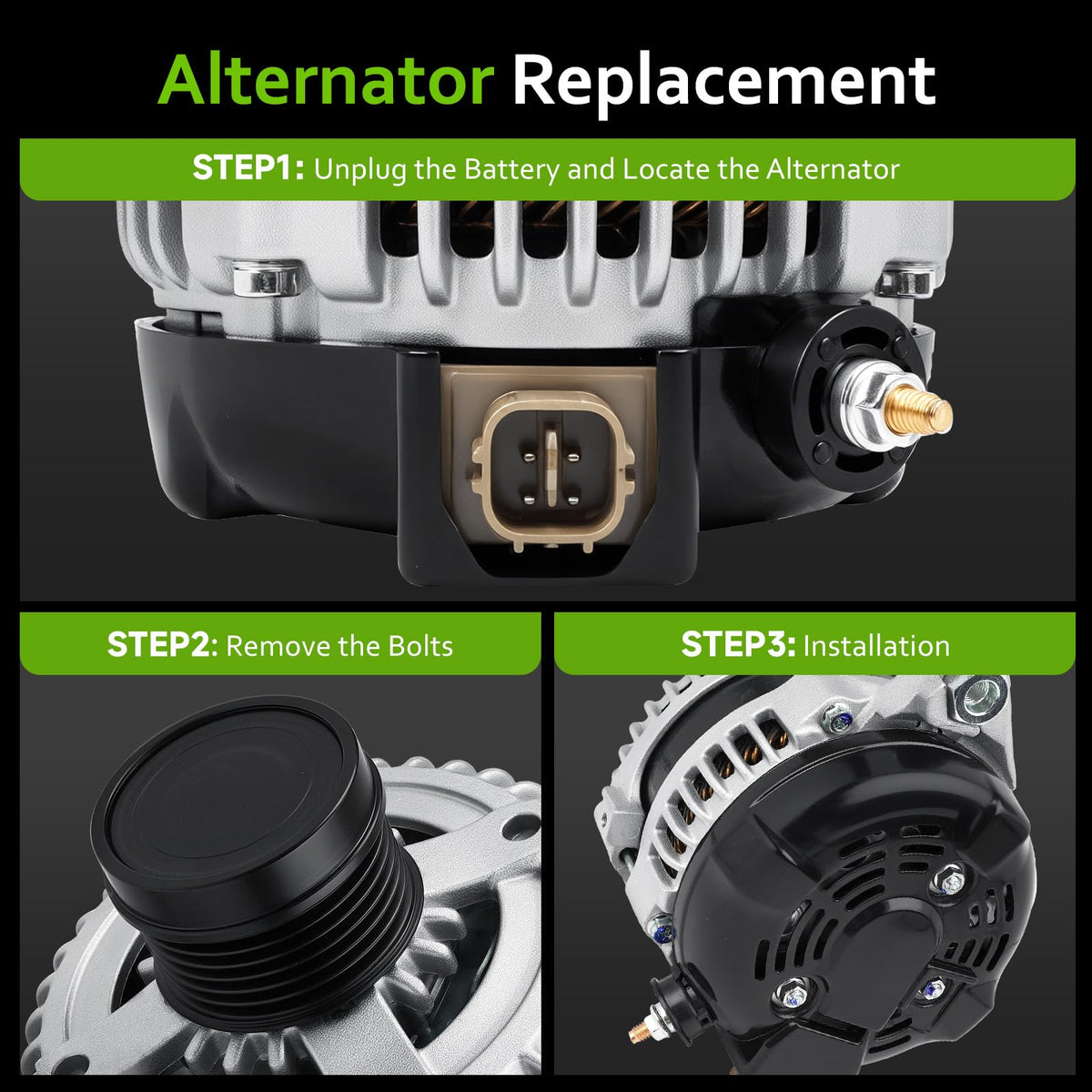 srosant alternator fan blade detail illustrating cooling and durability