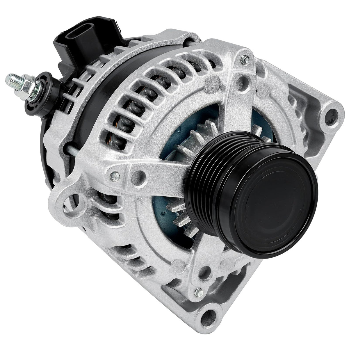 srosant alternator front view showing clean casting and exact OEM fit benefits