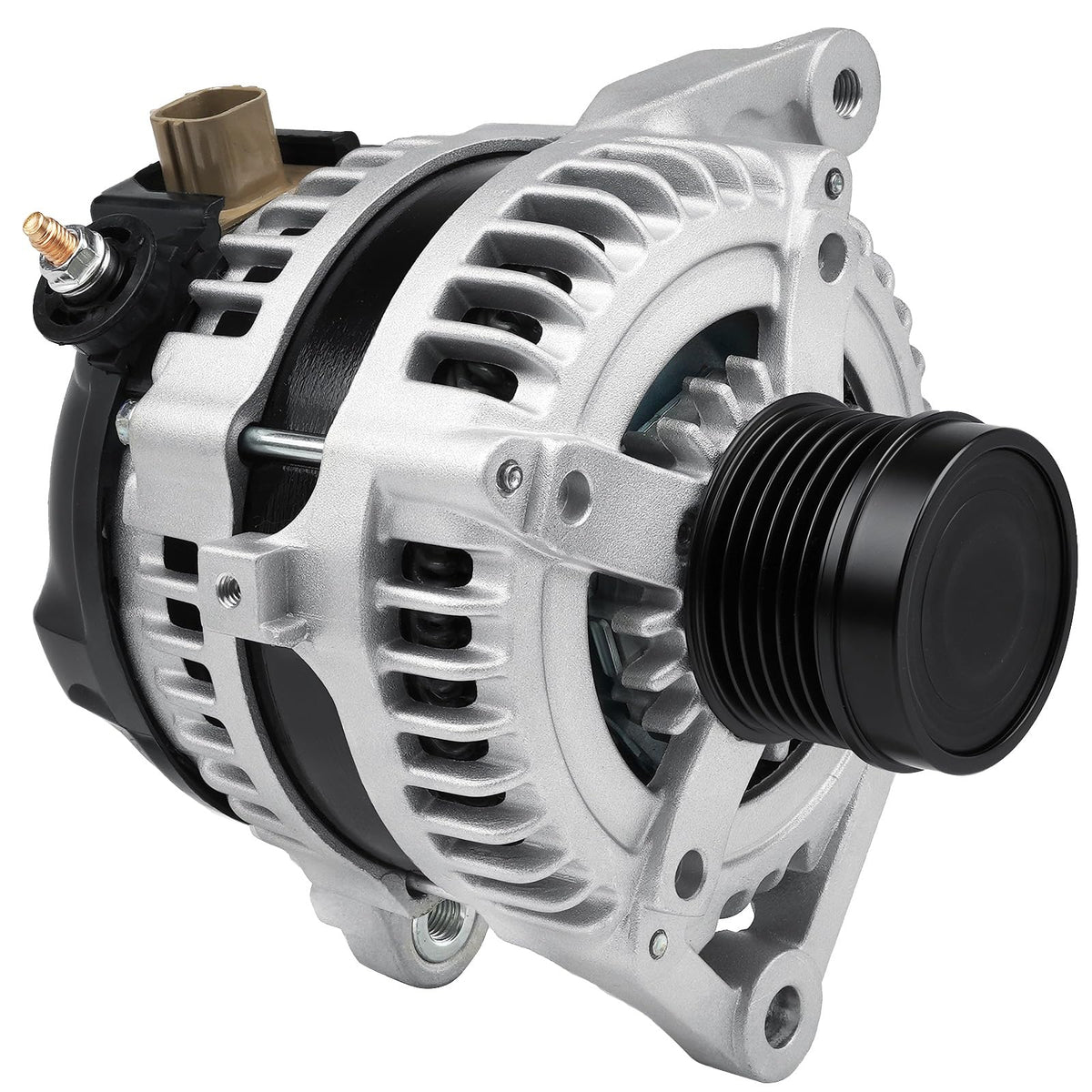 srosant alternator front view showing clean housing and mounting benefits