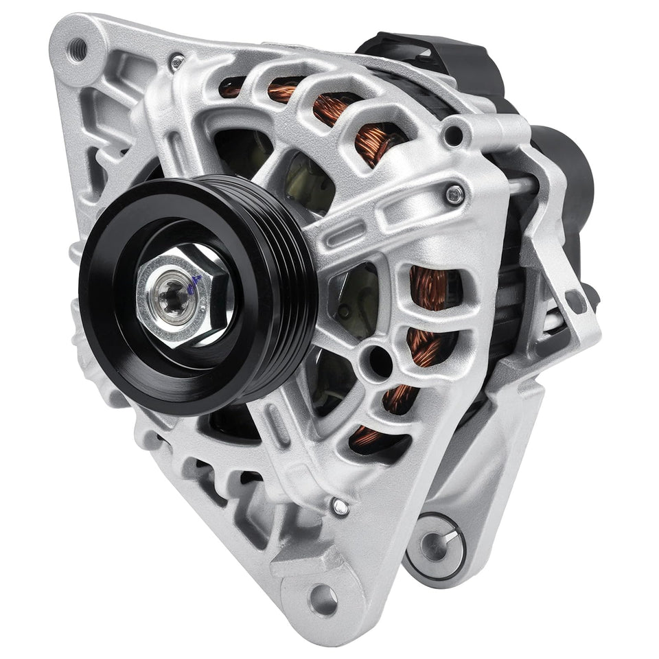 srosant front view packaging showing a ready-to-install alternator and clear fitment benefit