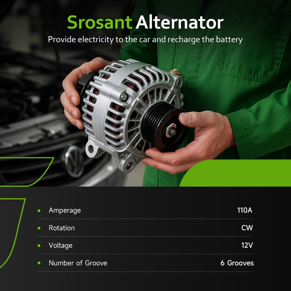 srosant side label with part numbers confirming OEM compatibility benefit