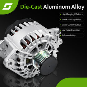 srosant alternator next to ruler for scale and accurate sizing verification