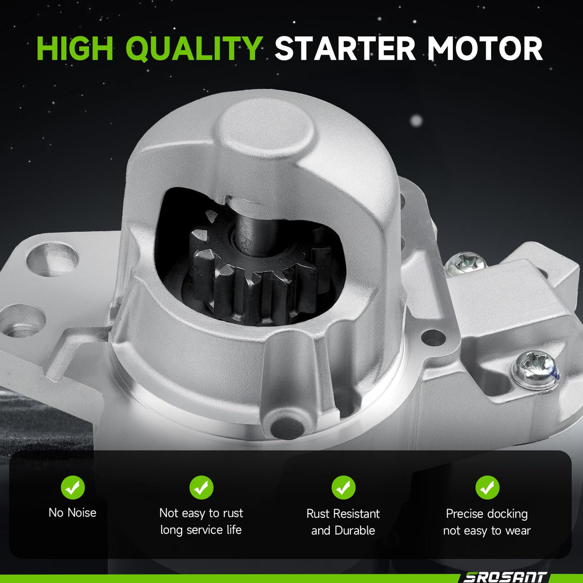 srosant starter installed in engine bay showing straightforward installation