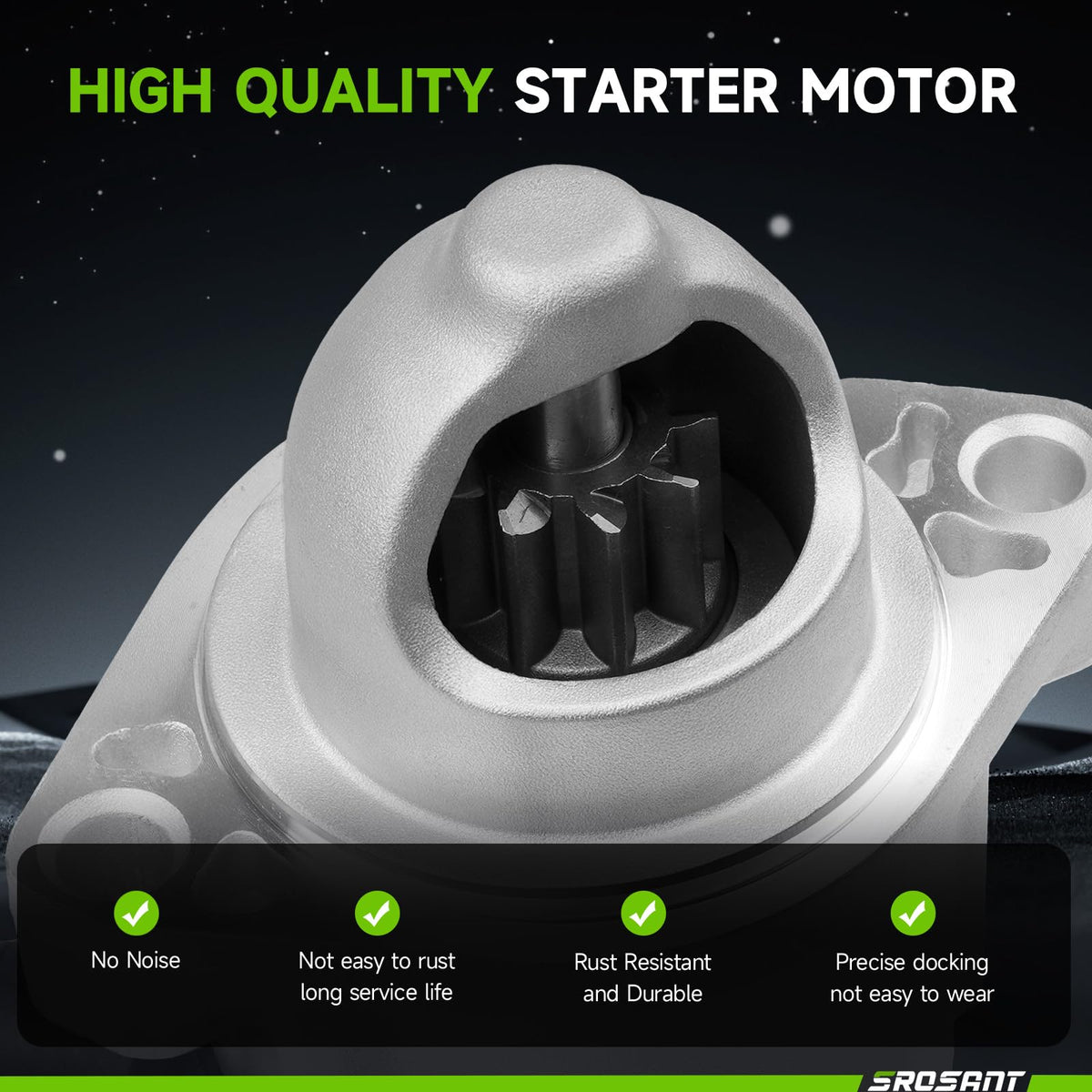 srosant starter installed in engine bay demonstrating correct placement