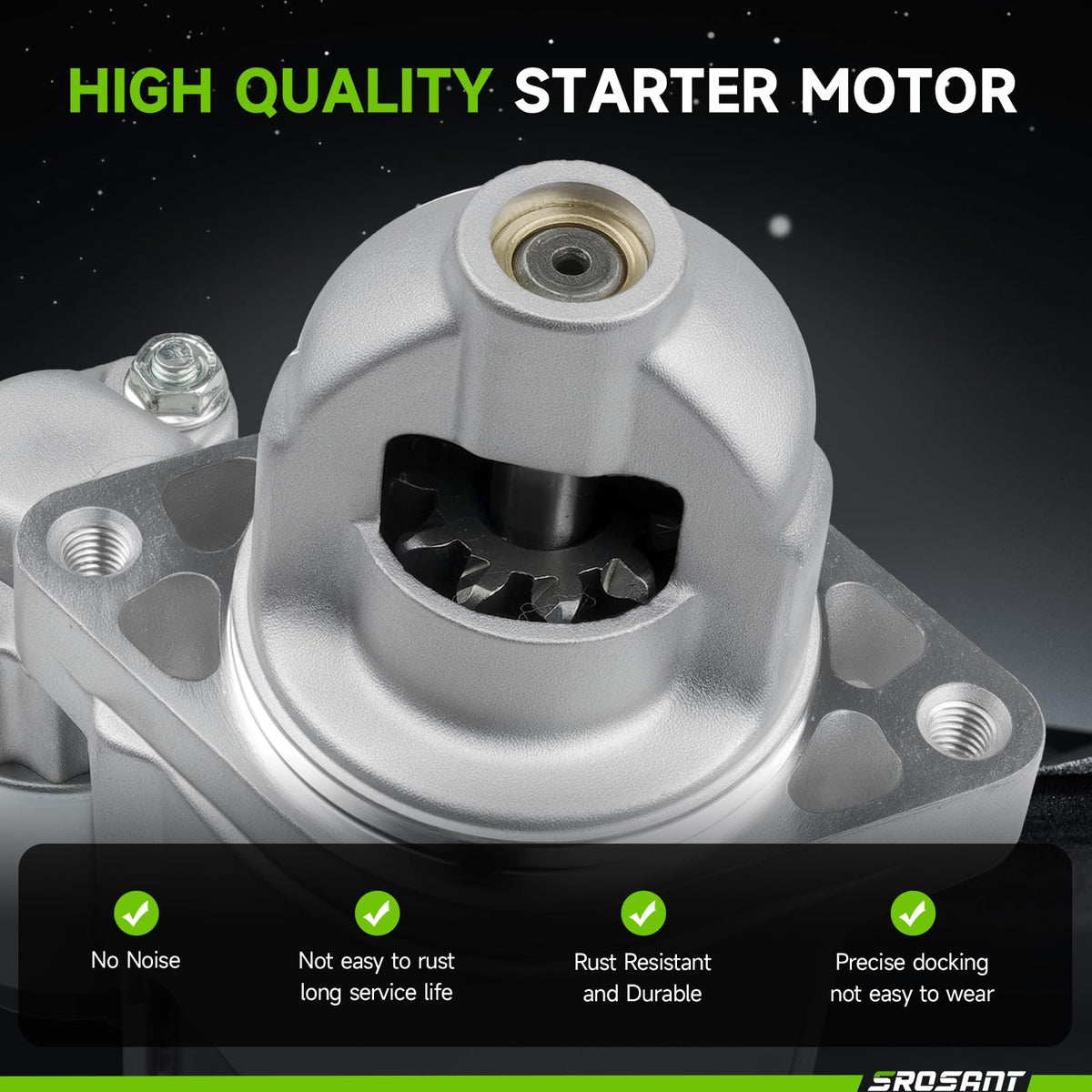 srosant starter installed on a Kawasaki engine for easy replacement