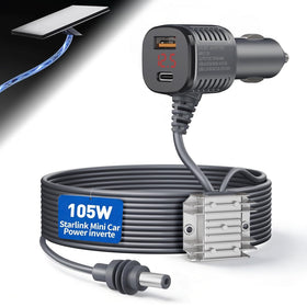 Srotime adapter front view showing compact case and built-in fuse for safer travel power