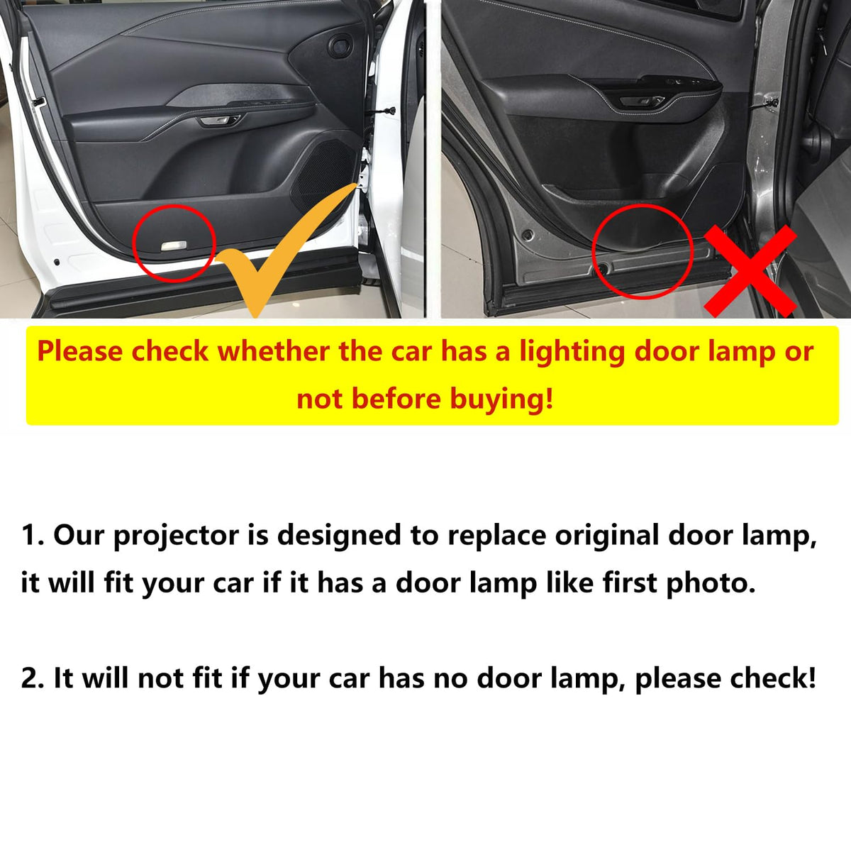 SSBOX installed under car door right side creating stylish welcome light