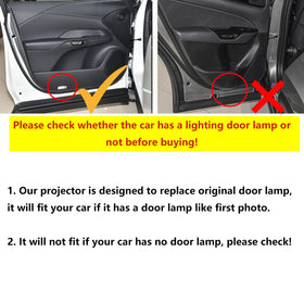 SSBOX installed under car door right side creating stylish welcome light