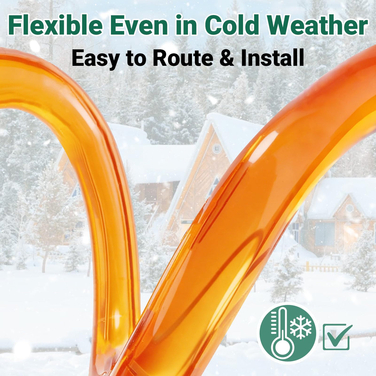 SSFOLPFEE hands cutting hose to length illustrating easy custom fitting benefit