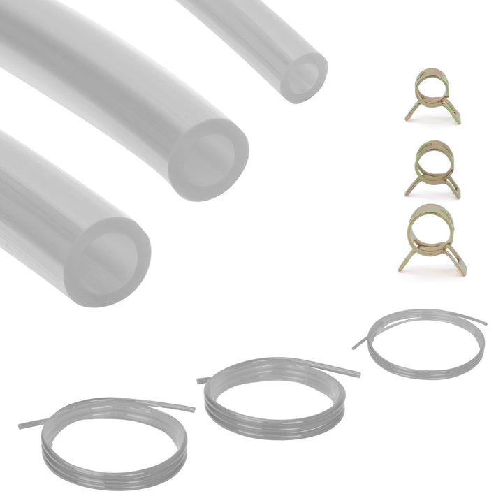 SSFOLPFEE front packaging showing three hose sizes and clamps for quick identification and convenience