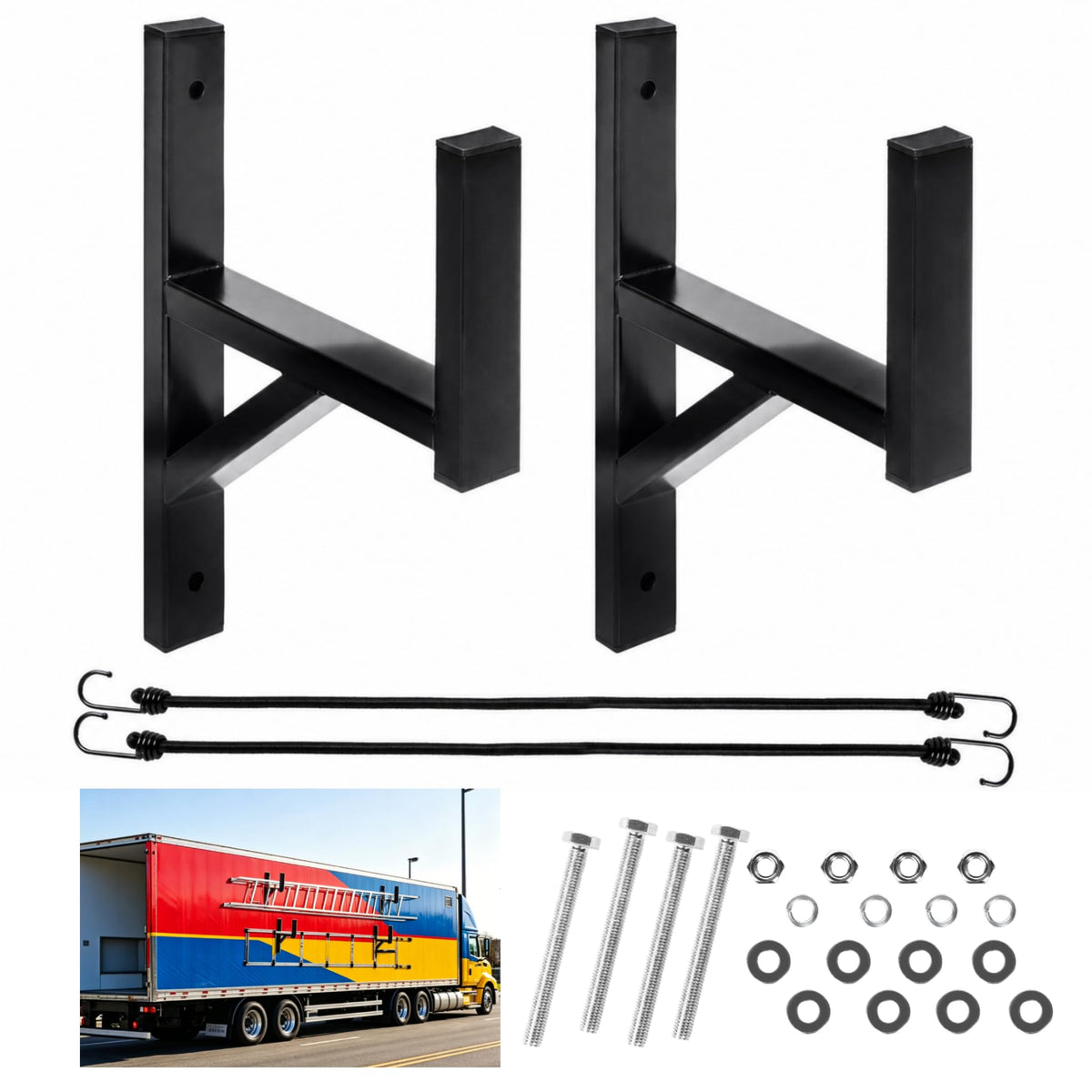 Sskzchh front view of two racks mounted inside trailer showing space saving