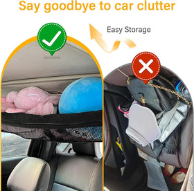 SSNNUU installed in SUV overhead providing reachable storage and freeing trunk space