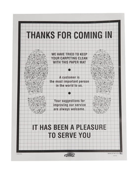 SSWBasics front packaging showing case of 500 mats and professional impression