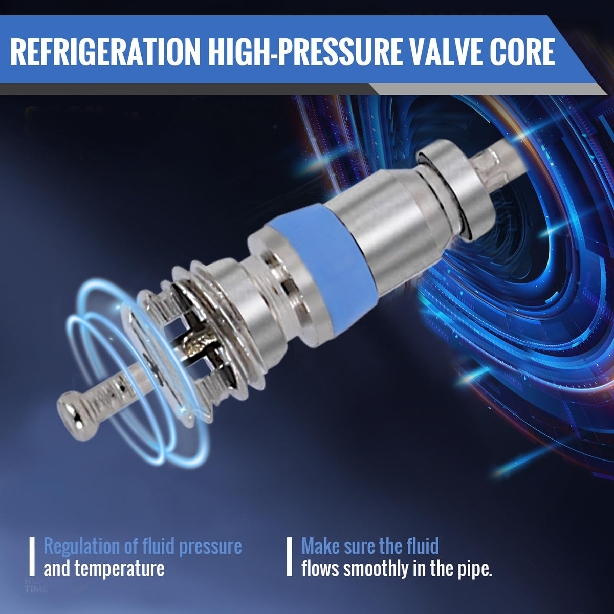 ST shengtuo valve core installed on HVAC service port for fast maintenance